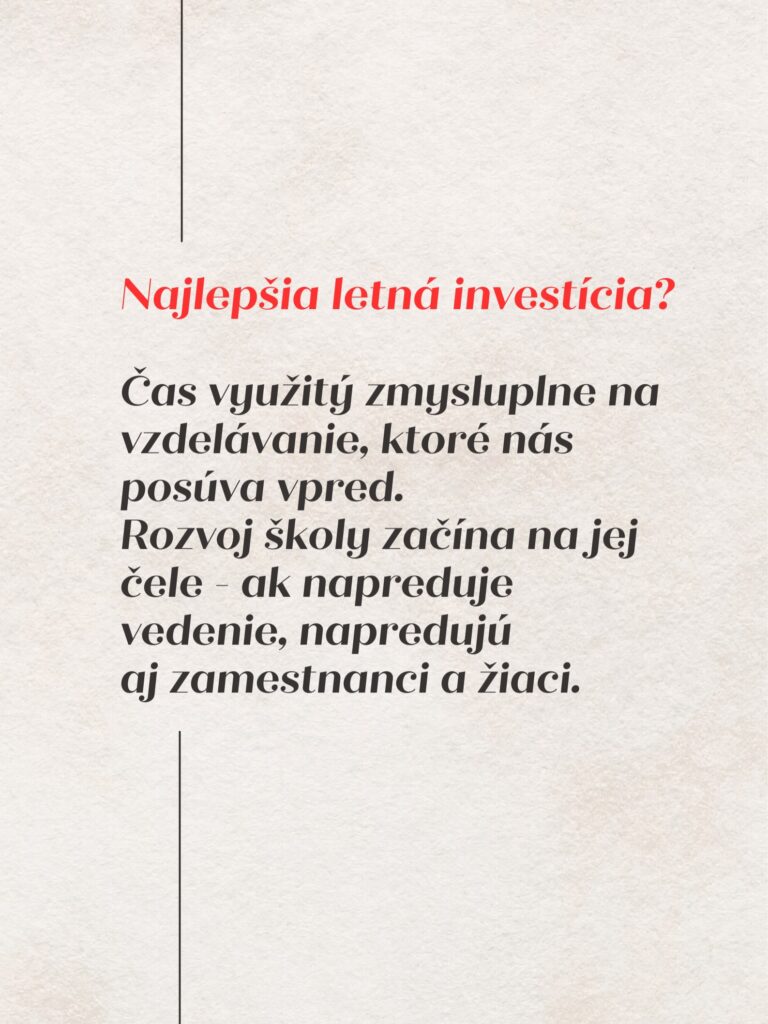 Vzdelávanie pokračuje aj cez leto