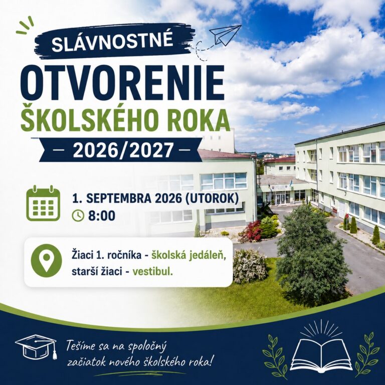 NOVÝ ŠKOLSKÝ ROK JE TU! Už 1. septembra 2026 o 8:00 ho spoločne odštartujeme⏱ Tešíme sa…