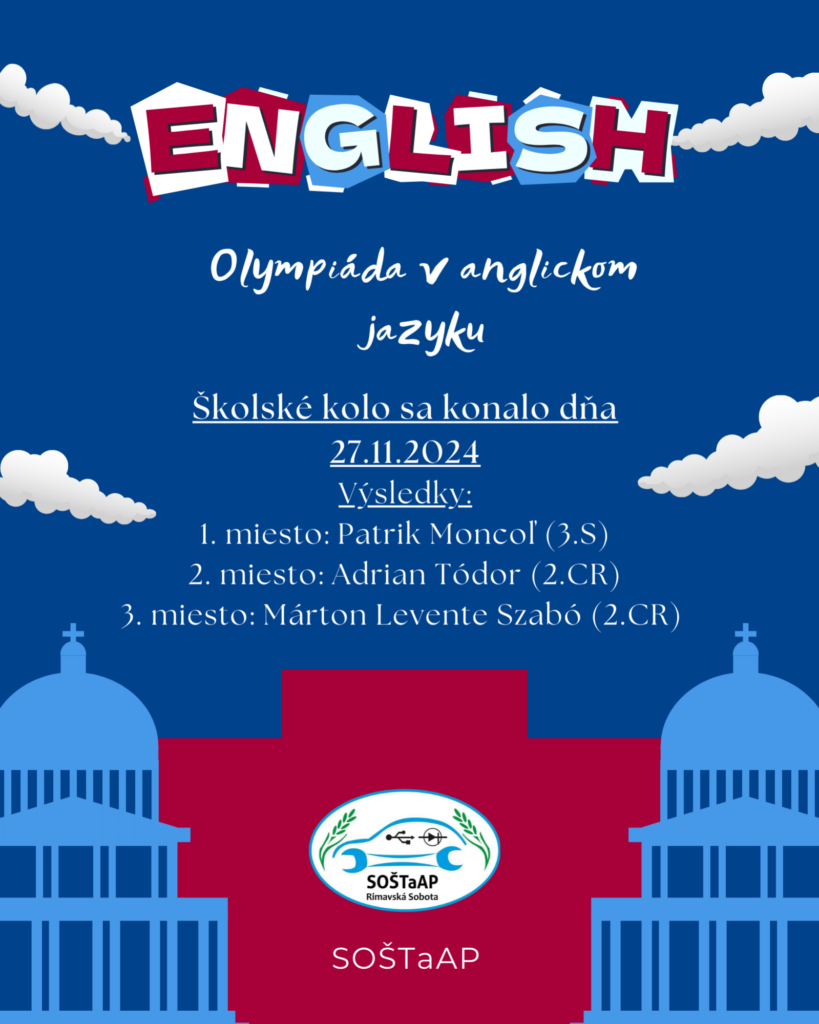 Školské kolo olympiády v anglickom jazyku 2024/2025