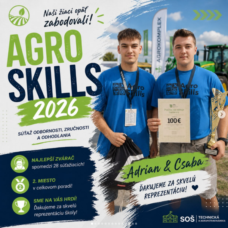 AGROSKILLS 2026 – Nový školský rok začíname úspechom