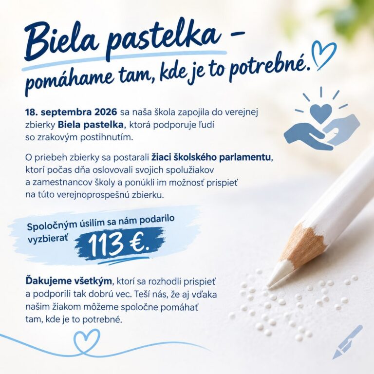 Biela pastelka – pomáhať má zmysel