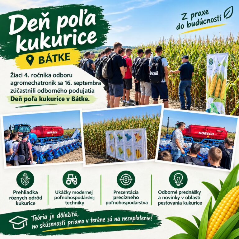 Deň poľa kukurice v Bátke – agromechatronici v praxi